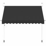 Manual Retractable Awning 300 cm Anthracite - Side View