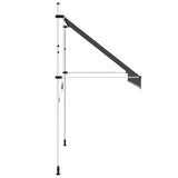 Manual Retractable Awning 300 cm Anthracite - Top-Down View