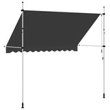Manual Retractable Awning 300 cm Anthracite - 45-Degree Angle