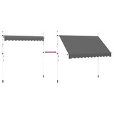 Manual Retractable Awning 300 cm Anthracite - Rear View