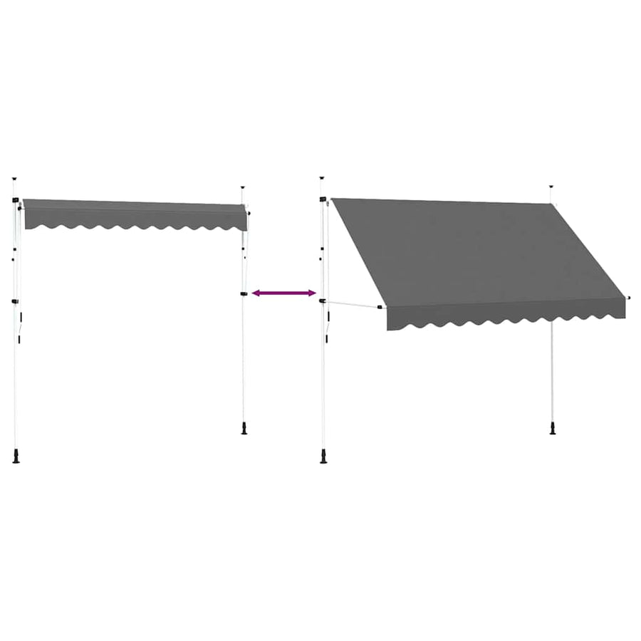 Manual Retractable Awning 300 cm Anthracite