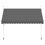 Manual Retractable Awning 350 cm Anthracite - Side View