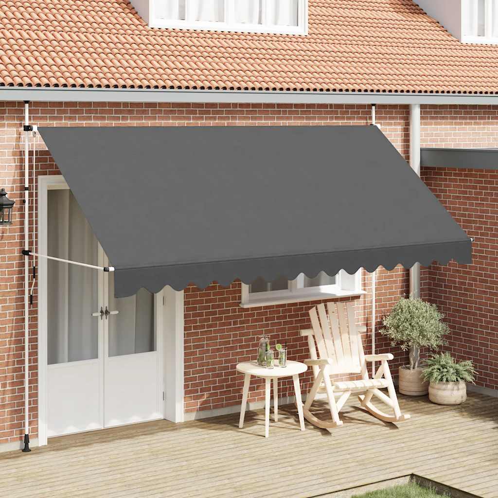Manual Retractable Awning 400 cm Anthracite