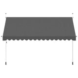 Manual Retractable Awning 400 cm Anthracite - Side View