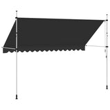 Manual Retractable Awning 400 cm Anthracite - 45-Degree Angle