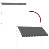 Manual Retractable Awning 400 cm Anthracite - Rear View