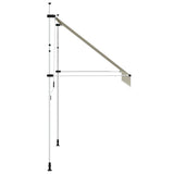 Manual Retractable Awning 250 cm Cream - Top-Down View