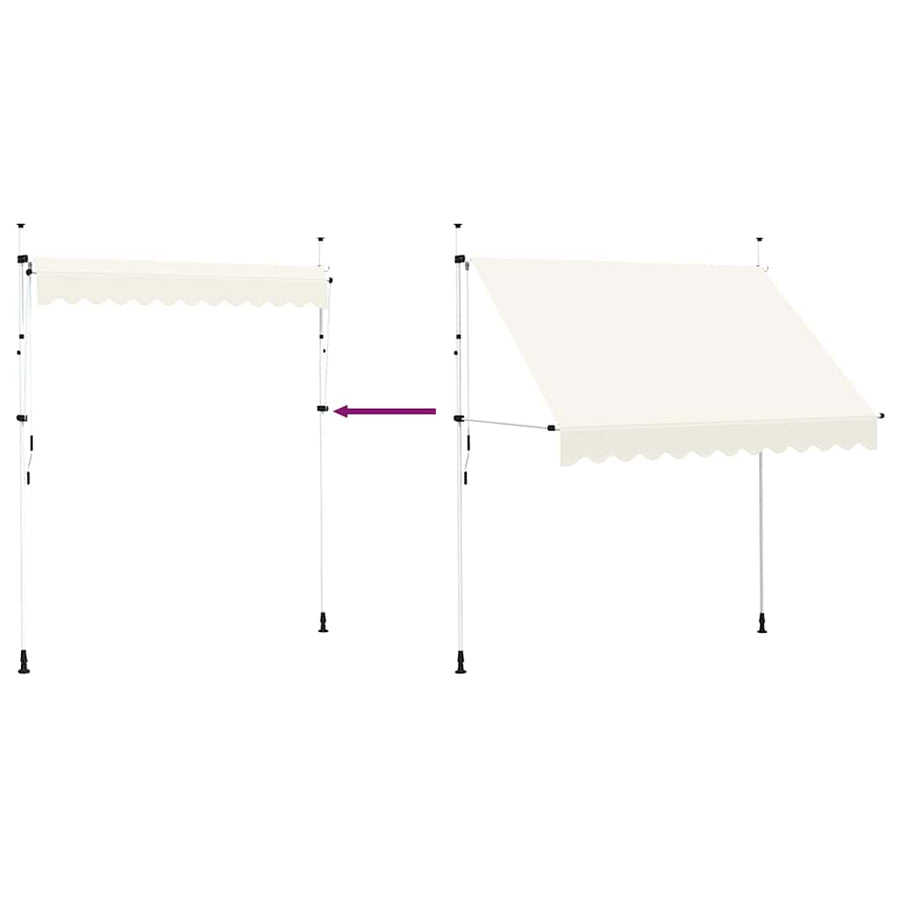 Manual Retractable Awning 250 cm Cream