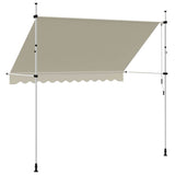 Manual Retractable Awning 300 cm Cream - 45-Degree Angle