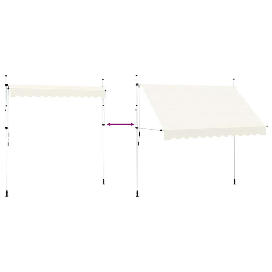 Manual Retractable Awning 300 cm Cream