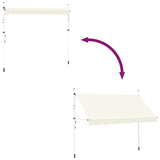 Manual Retractable Awning 350 cm Cream - Rear View