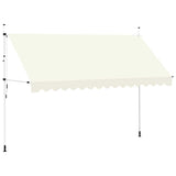 Manual Retractable Awning 400 cm Cream