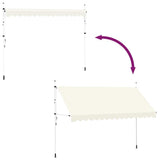 Manual Retractable Awning 400 cm Cream - Rear View