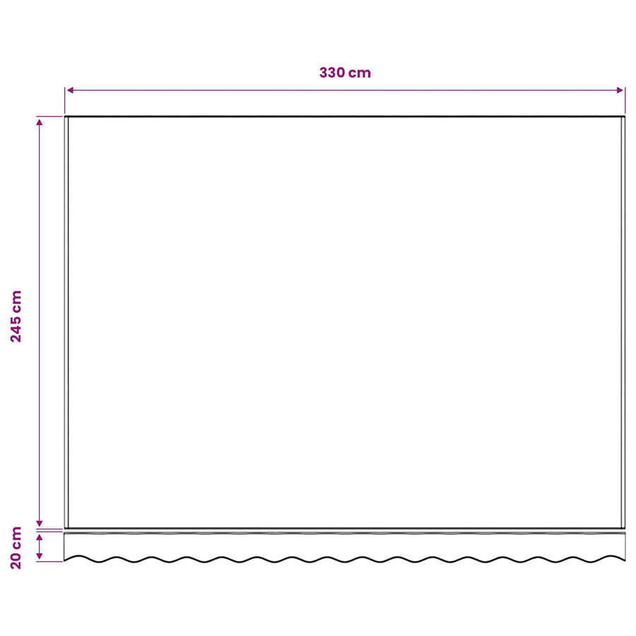 Awning Replacement Fabric Blue and White 350x250 cm Polyester