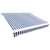 Awning Replacement Fabric Blue and White 5x3 m Polyester