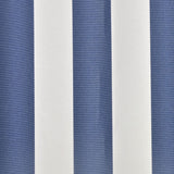 Awning Replacement Fabric Blue and White 5x3 m Polyester - Side View