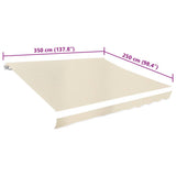 Awning Replacement Fabric Cream 3.5x2.5 m Polyester