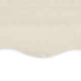 Awning Top Sunshade Canvas Cream 4.5x3 m - Top-Down View