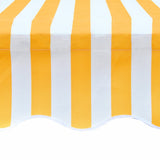 Awning Top Sunshade Canvas Orange & White 3.5x2.5 m - Top-Down View