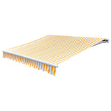 Awning Top Sunshade Canvas Orange & White 4.5x3 m