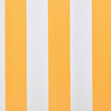 Awning Top Sunshade Canvas Orange & White 5x3 m - Side View
