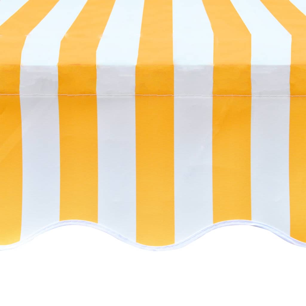 Awning Top Sunshade Canvas Orange & White 5x3 m