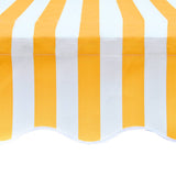 Awning Top Sunshade Canvas Orange & White 5x3 m