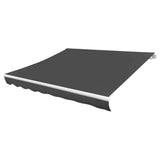 Awning Top Sunshade Canvas Anthracite 300x250 cm - Front View