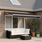 Awning Replacement Fabric Grey 300x250 cm Polyester
