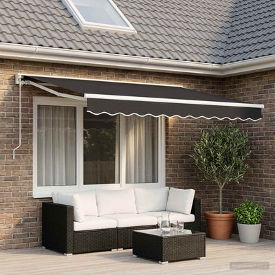 Awning Replacement Fabric Grey 300x250 cm Polyester