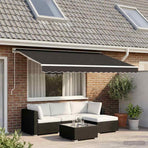Awning Replacement Fabric Grey 500x300 cm Polyester