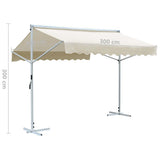 Free Standing Awning 3x3 m Cream - Extra Image