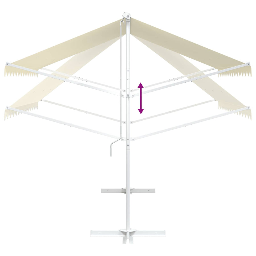 Free Standing Awning 3x3 m Cream