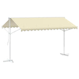 Free Standing Awning 4x3 m Cream - Front View