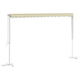 Free Standing Awning 4x3 m Cream - Side View