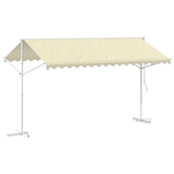 Free Standing Awning 4x3 m Cream - Rear View