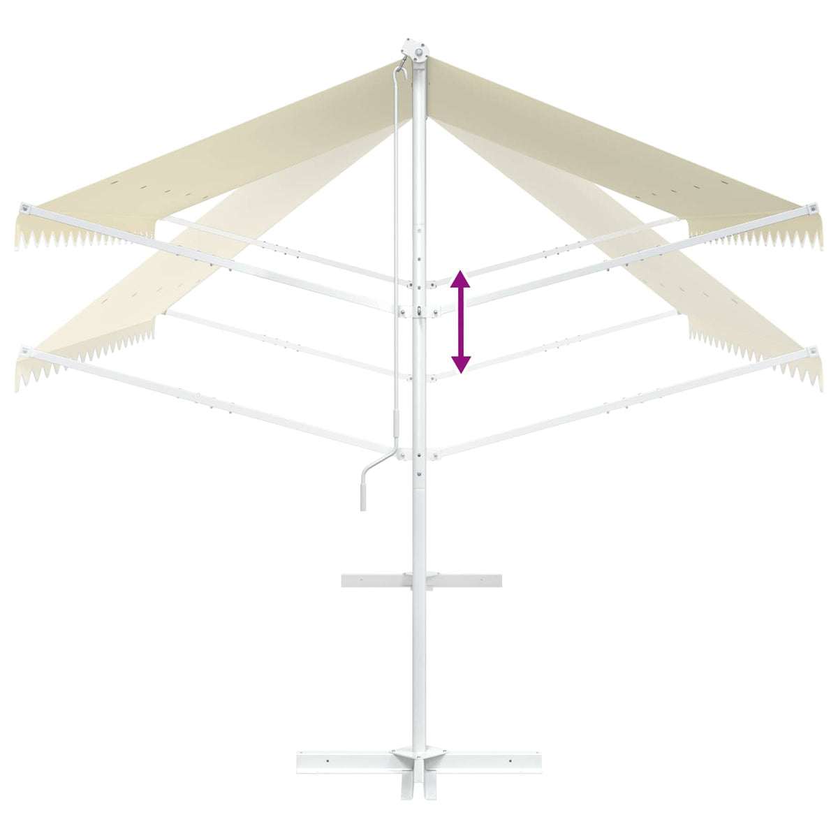Free Standing Awning 4x3 m Cream