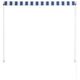 Retractable Awning 150x150 cm Blue and White