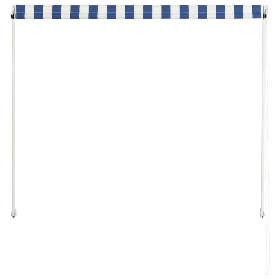 Retractable Awning 150x150 cm Blue and White