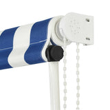 Retractable Awning 150x150 cm Blue and White - Rear View