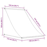Retractable Awning 150x150 cm Blue and White