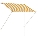 Retractable Awning 150x150 cm Yellow and White