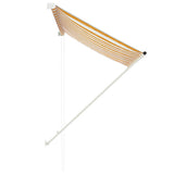 Retractable Awning 150x150 cm Yellow and White - Side View
