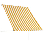 Retractable Awning 150x150 cm Yellow and White