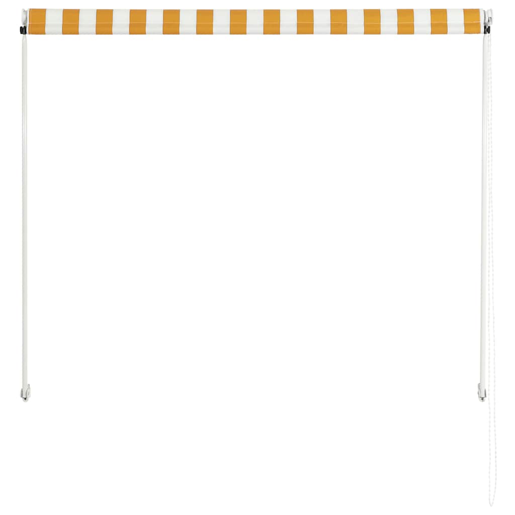 Retractable Awning 150x150 cm Yellow and White