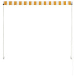 Retractable Awning 150x150 cm Yellow and White