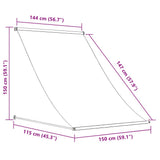 Retractable Awning 150x150 cm Yellow and White