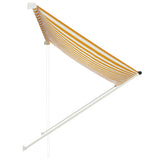 Retractable Awning 200x150 cm Yellow and White - Side View