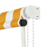 Retractable Awning 200x150 cm Yellow and White - Rear View