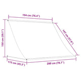 Retractable Awning 200x150 cm Yellow and White - Low Angle